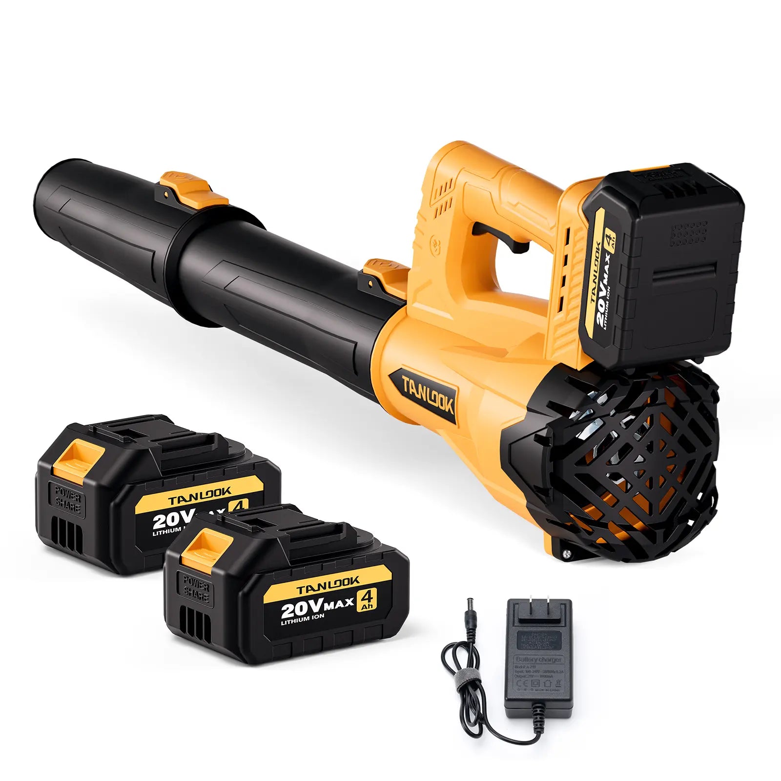 Tanlook High-Power Handheld Cordless Leaf-Snow Blower, 4Ah Batteries Included, Cordless Dust Blower for Outdoor Cleaning & Garden Care, Ideal Autumn Winter Tool, Handheld Leaf Blower, Lightweight Leaf Blowers