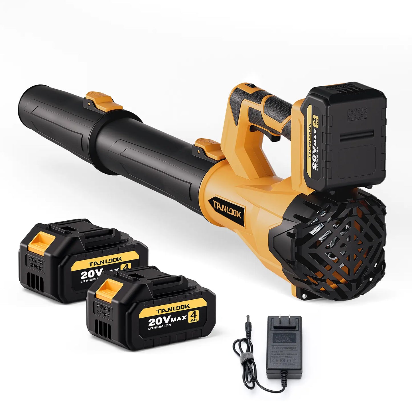 Tanlook High-Power Handheld Cordless Leaf-Snow Blower, 4Ah Batteries Included, Cordless Dust Blower for Outdoor Cleaning & Garden Care, Ideal Autumn Winter Tool, Handheld Leaf Blower, Lightweight Leaf Blowers