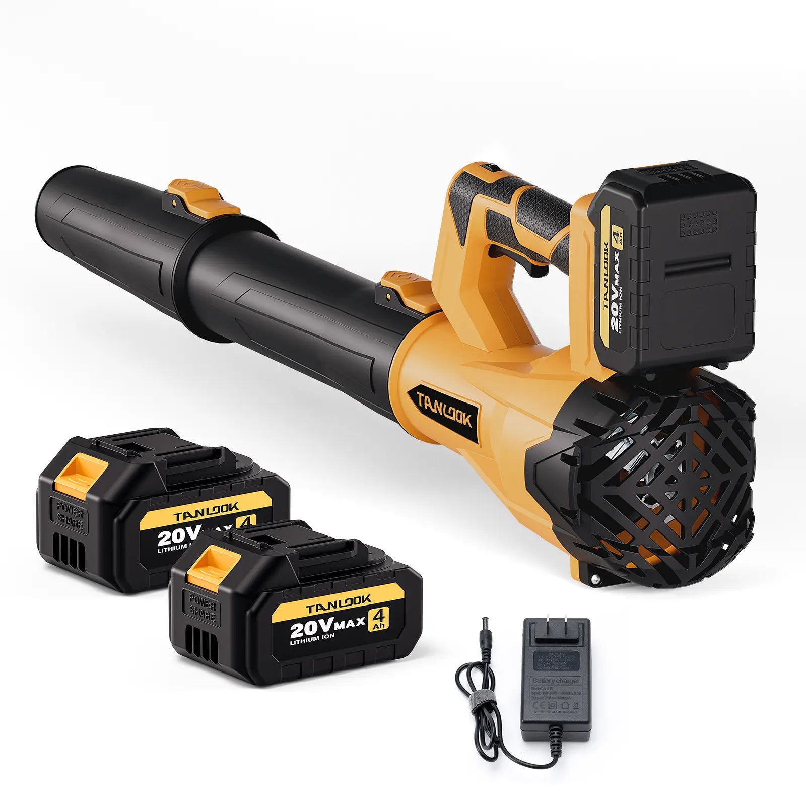 Tanlook High-Power Handheld Cordless Leaf-Snow Blower, 4Ah Batteries Included, Cordless Dust Blower for Outdoor Cleaning & Garden Care, Ideal Autumn Winter Tool, Handheld Leaf Blower, Lightweight Leaf Blowers