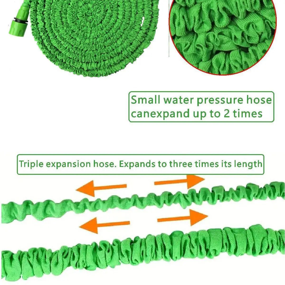 Magic Expandable Garden Hose, High Pressure Car Wash Sprayer with Adjustable Nozzle, Durable ABS Material Retractable Garden Hose for Watering & Cleaning, Expandable Flexible Hose, Lightweight Flexible Hose, Portable Garden Hose, Garden Watering Sprinkler