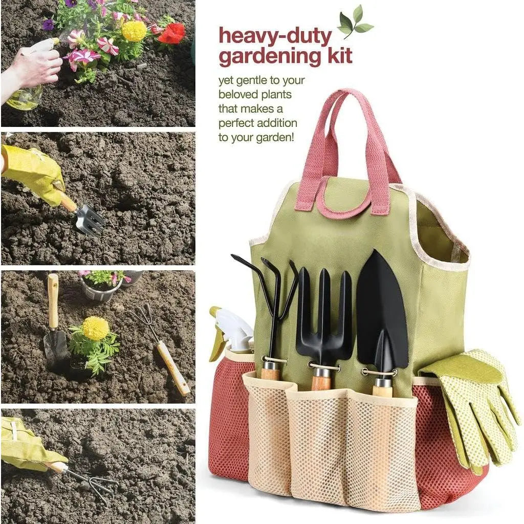 Ultimate 10-Piece Gardening Tools Set with Stylish Handbag - Durable, Heavy-Duty Supplies Perfect for Garden Lovers and Ideal Gifts for Women