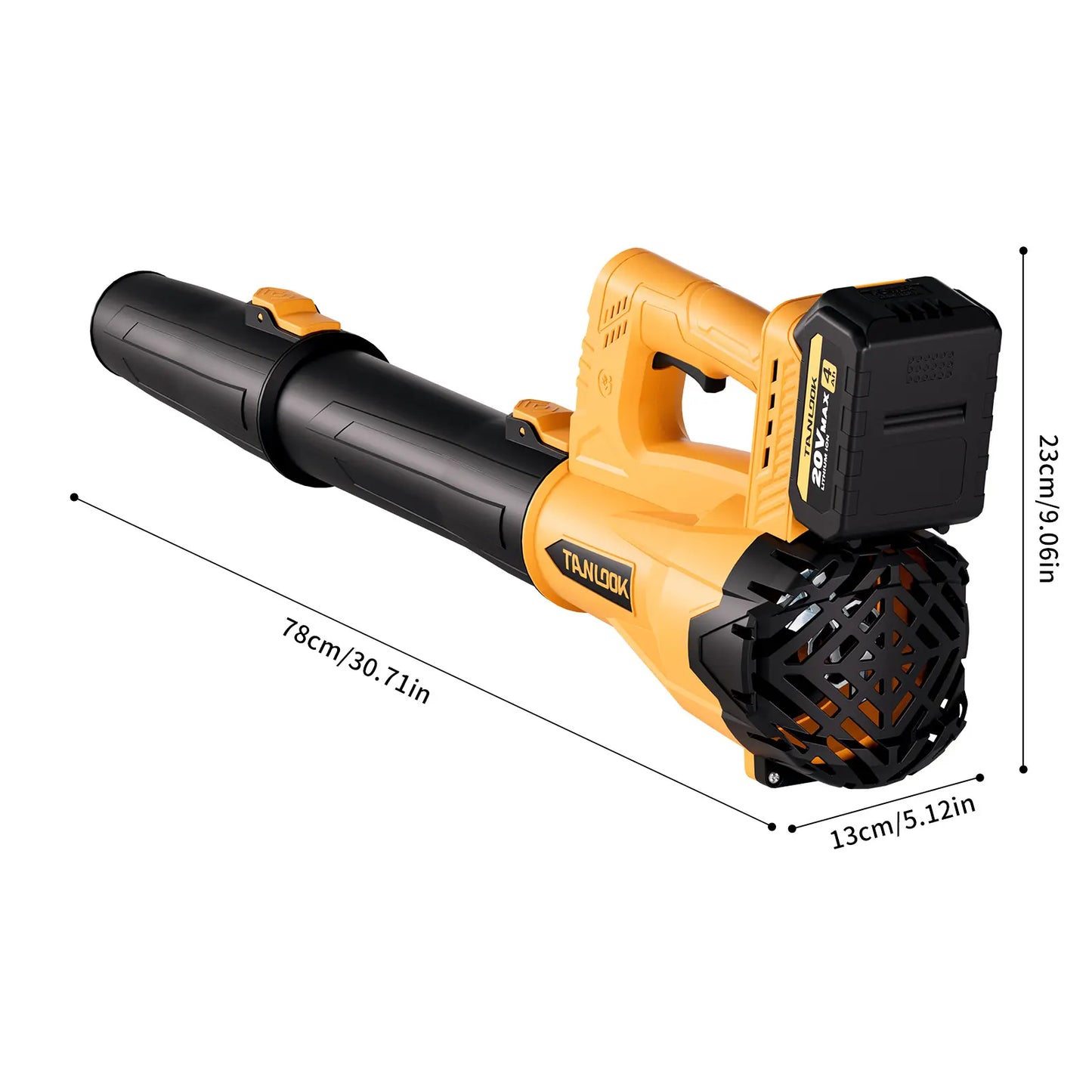 Tanlook High-Power Handheld Cordless Leaf-Snow Blower, 4Ah Batteries Included, Cordless Dust Blower for Outdoor Cleaning & Garden Care, Ideal Autumn Winter Tool, Handheld Leaf Blower, Lightweight Leaf Blowers