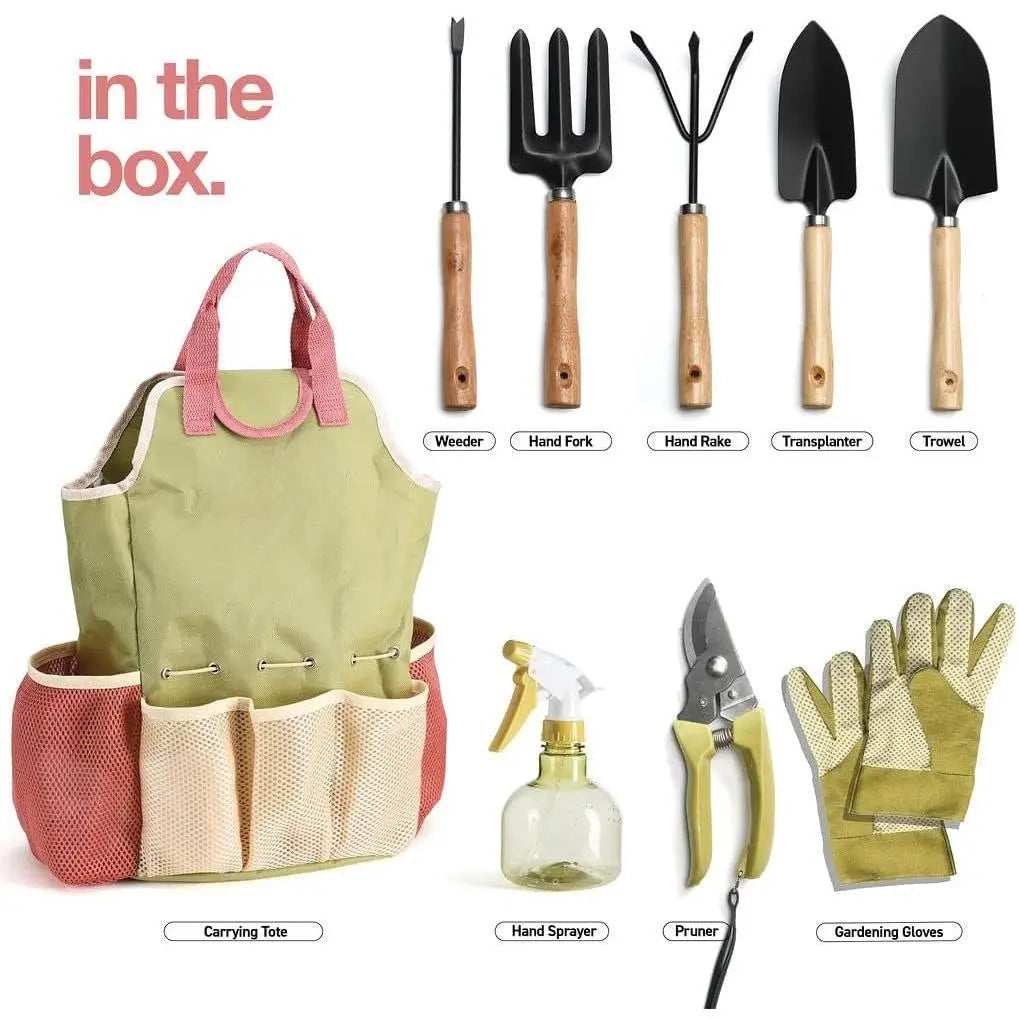Ultimate 10-Piece Gardening Tools Set with Stylish Handbag - Durable, Heavy-Duty Supplies Perfect for Garden Lovers and Ideal Gifts for Women