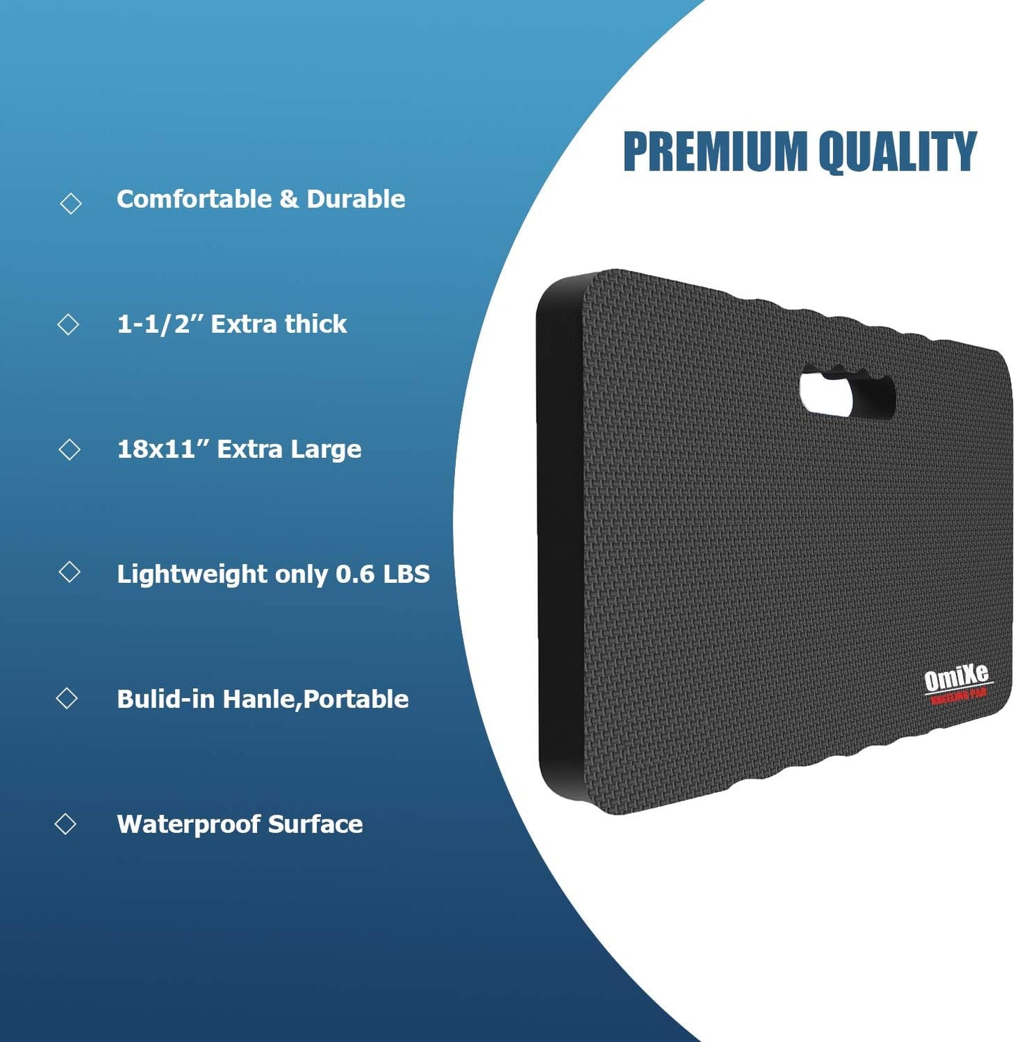 Comfy Extra Large Thick Waterproof Gardening Kneeling Pad Foam Kneeler Mat Garden Knee Pad Cushion for Gardening Planting Yard Work Prayer Yoga Mechanic Workout Baby Bath