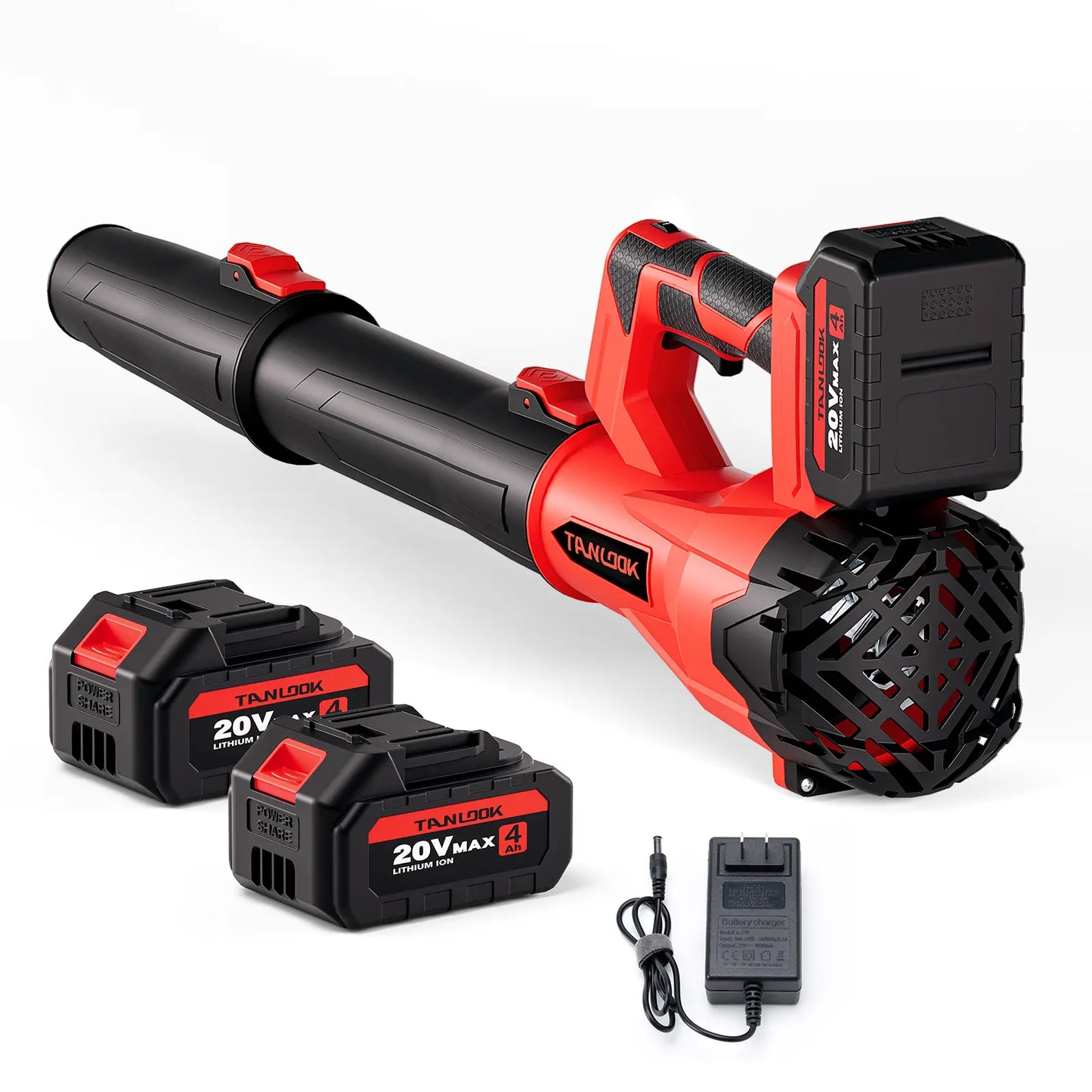 Tanlook High-Power Handheld Cordless Leaf-Snow Blower, 4Ah Batteries Included, Cordless Dust Blower for Outdoor Cleaning & Garden Care, Ideal Autumn Winter Tool, Handheld Leaf Blower, Lightweight Leaf Blowers