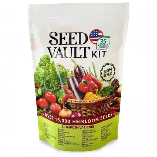 Assorted Heirloom Vegetable Seeds 35 Variety Pack, Durable Seed Vault for Survival & Daily Planting, Natural Non-Gmo Veggie Seeds, Premium Home Garden Gardening Gift Heirloom Seed Kits Mix