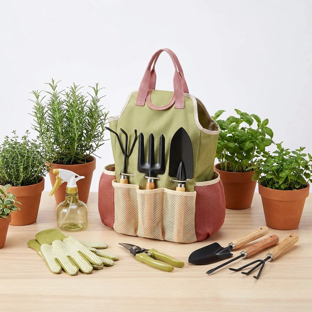Ultimate 10-Piece Gardening Tools Set with Stylish Handbag