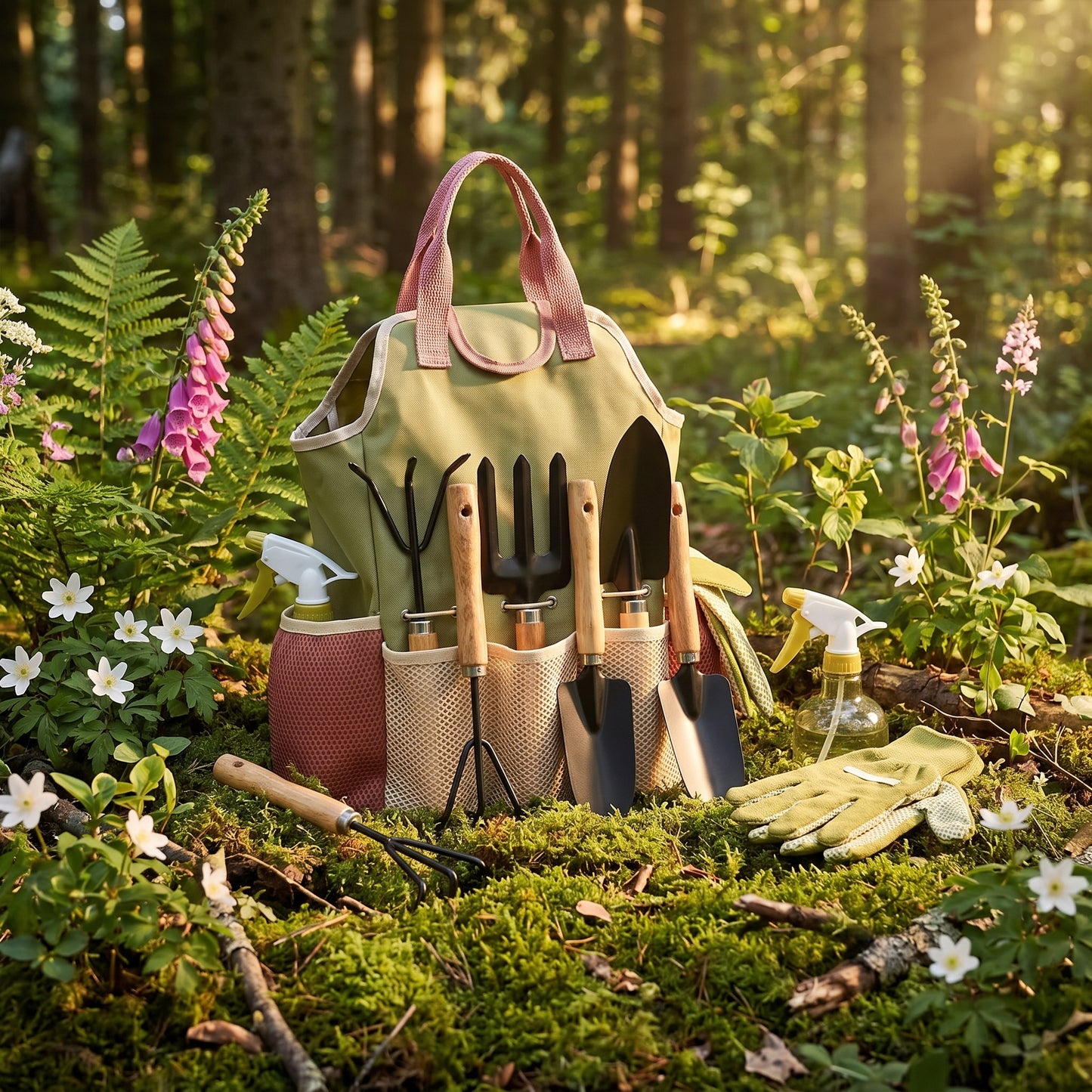 Ultimate 10-Piece Gardening Tools Set with Stylish Handbag